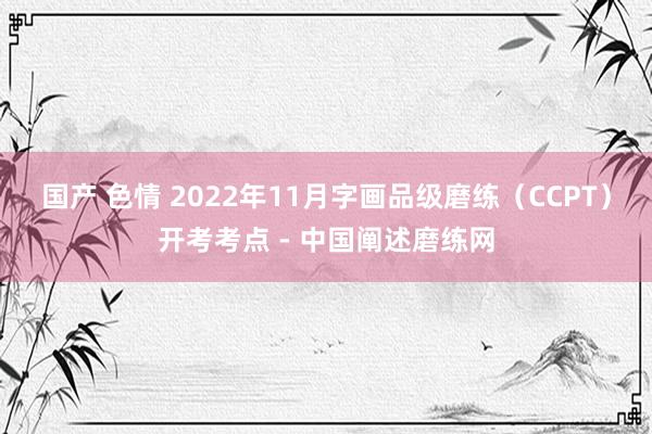 国产 色情 2022年11月字画品级磨练（CCPT）开考考点 - 中国阐述磨练网