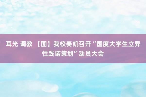 耳光 调教 【图】我校奏凯召开“国度大学生立异性践诺策划”动员大会