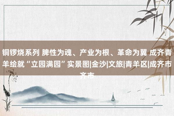 铜锣烧系列 脾性为魂、产业为根、革命为翼 成齐青羊绘就“立园满园”实景图|金沙|文旅|青羊区|成齐市